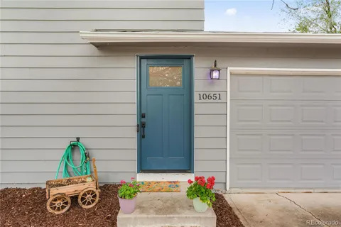 a view of door front of house