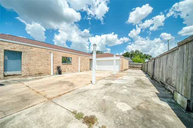 a view of a house with a patio