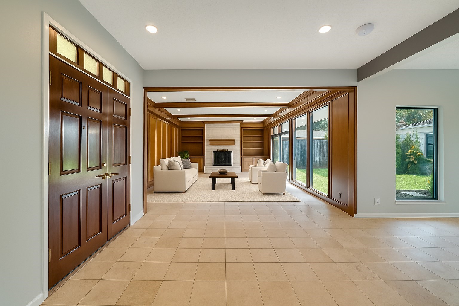 10919 Villa Lea Lane Houston, TX 77071 - Photo 7 of 45 a living room with furniture a large window and a flat screen tv