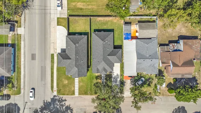 aerial view of a multi story building