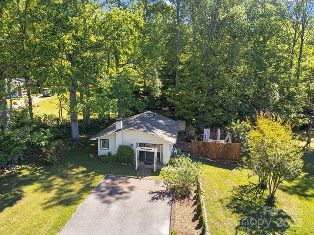 a aerial view of a house