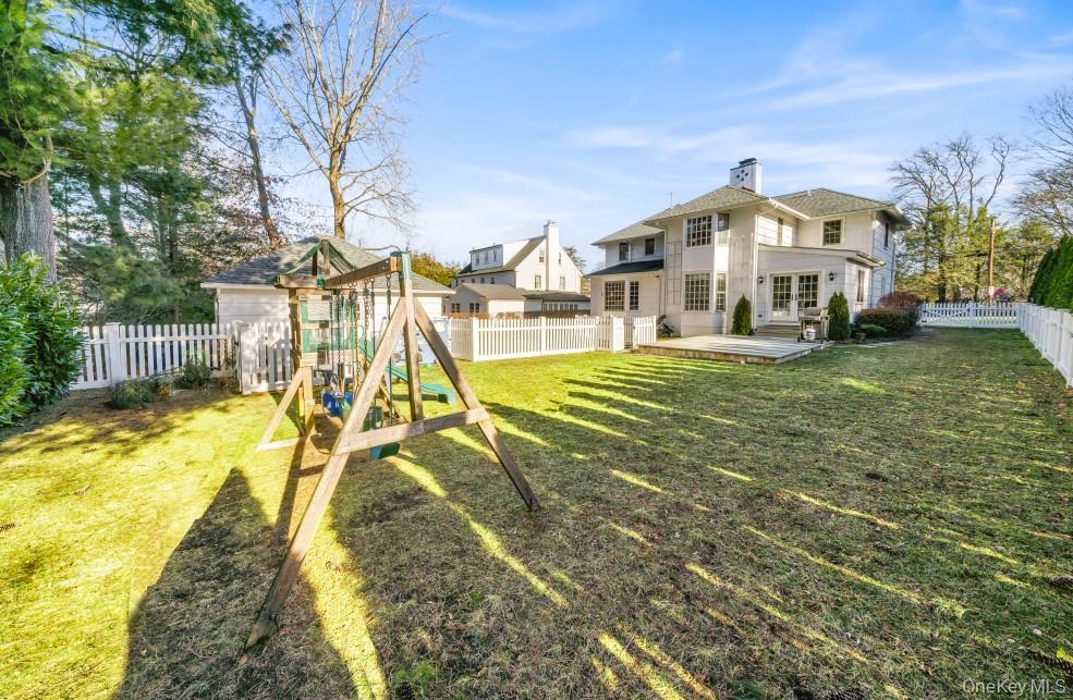 7 Putnam Road Scarsdale, NY 10583 - Photo 33 of 39 Fenced Backyard and Stone Patio
