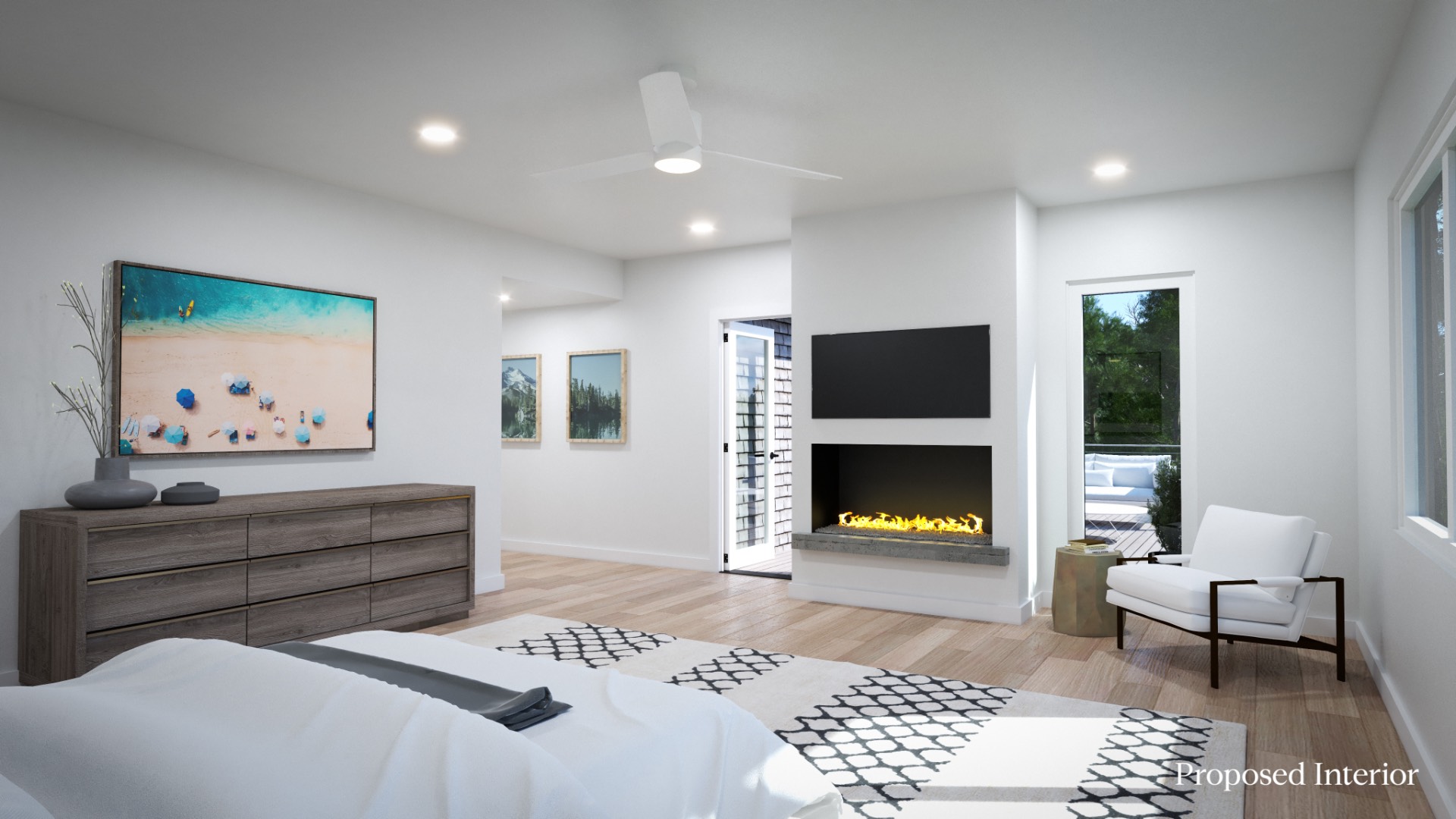 12 High Point Road East Hampton, NY 11937 - Photo 4 of 7 a living room with furniture and a fireplace