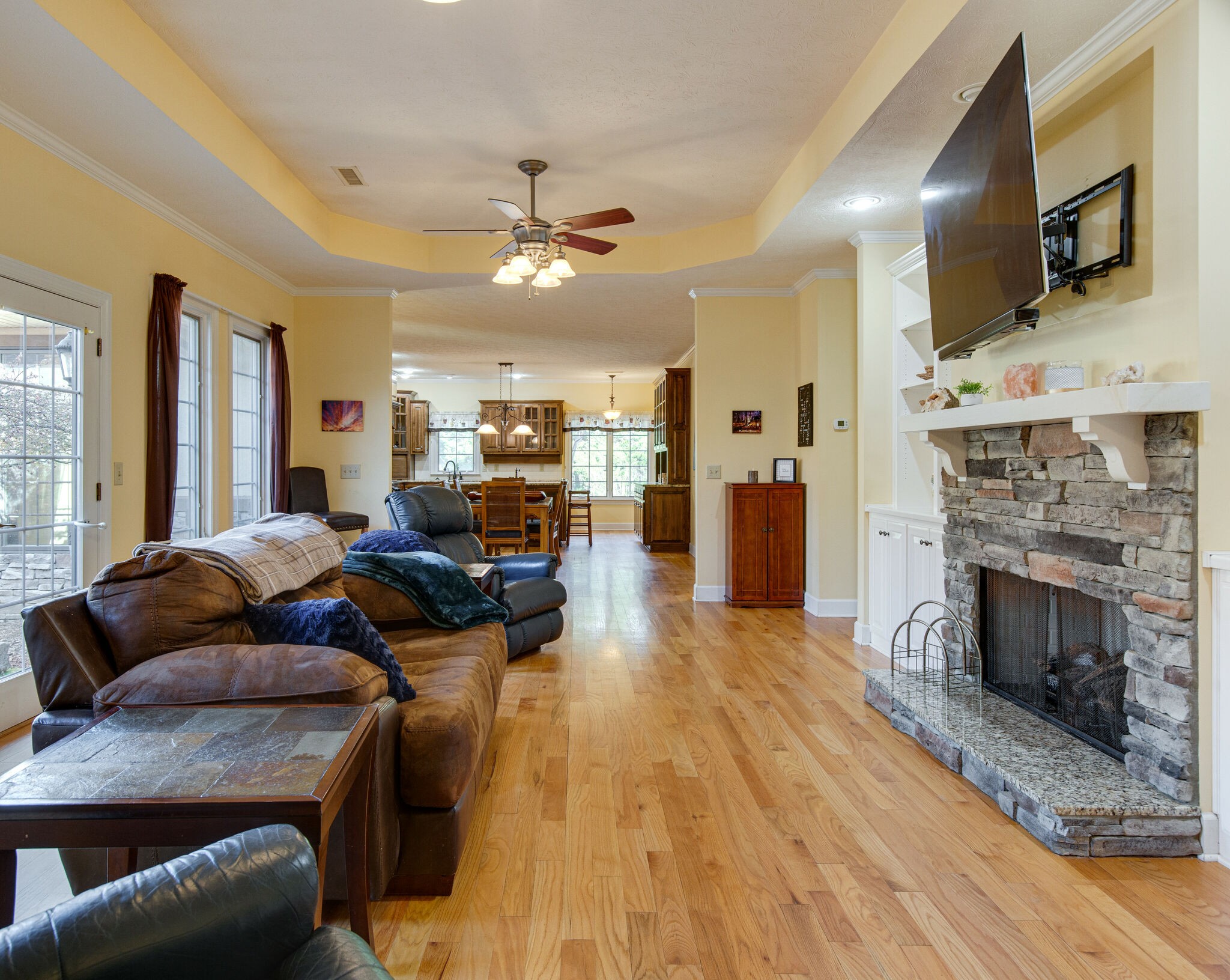 143 Sycamore Road Dickson, TN 37055 - Photo 13 of 36 a living room with furniture fireplace and flat screen tv
