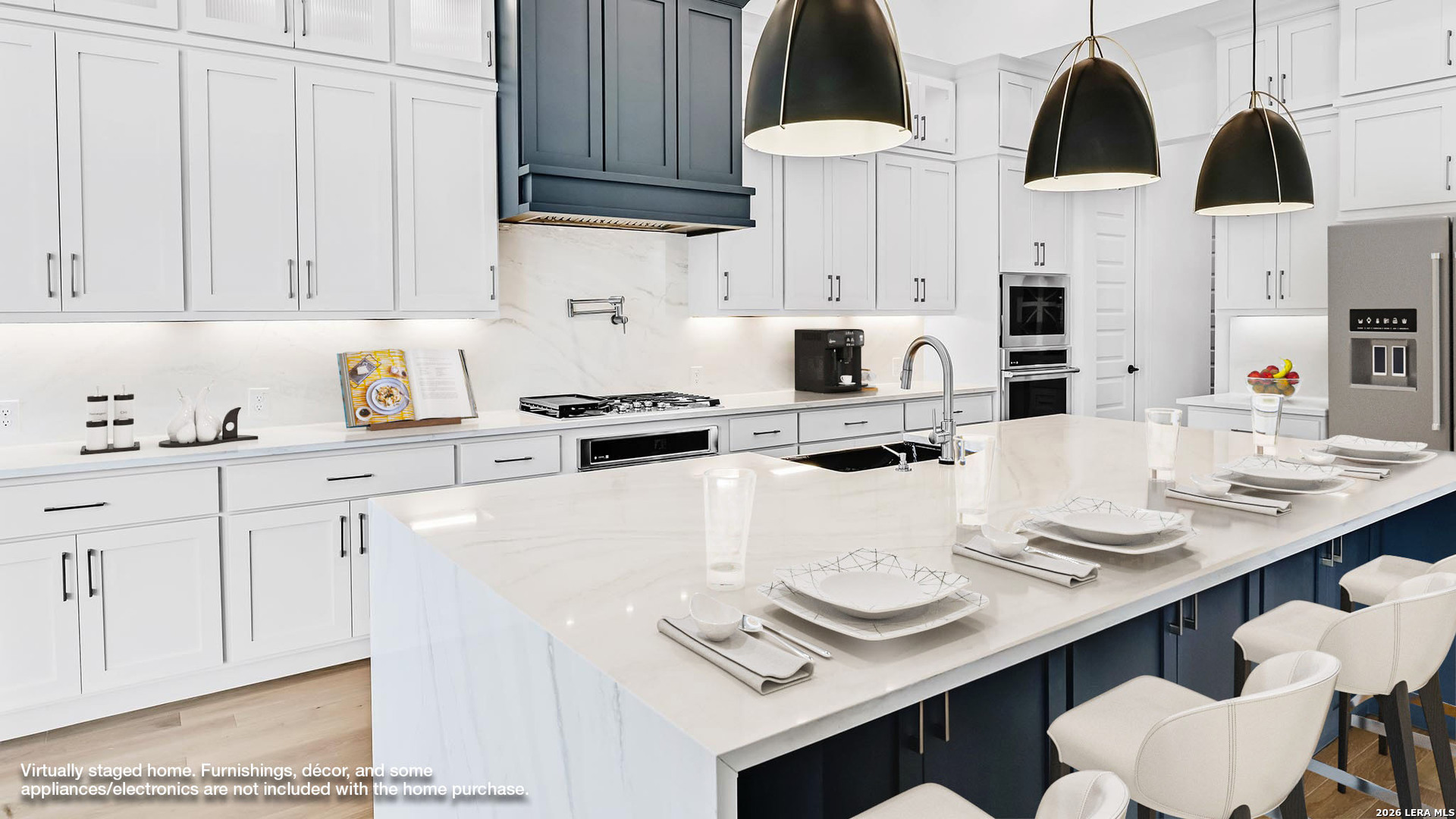 1006 Rapidan Lane Bulverde, TX 78163 - Photo 7 of 26 a kitchen with white cabinets and appliances