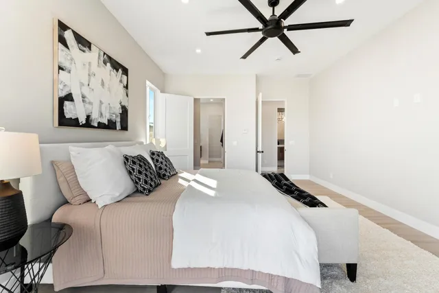 a bathroom with a double vanity sink a and a mirror