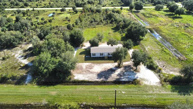 a view of a lake with houses