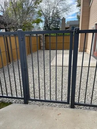 a view of a gate gate