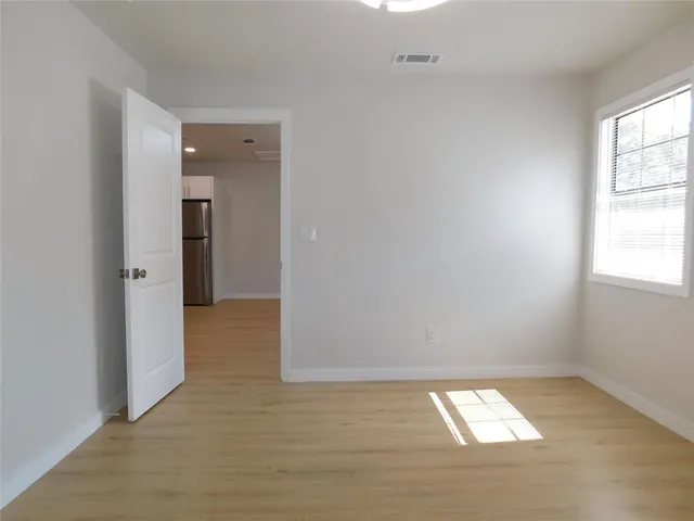 an empty room with a window