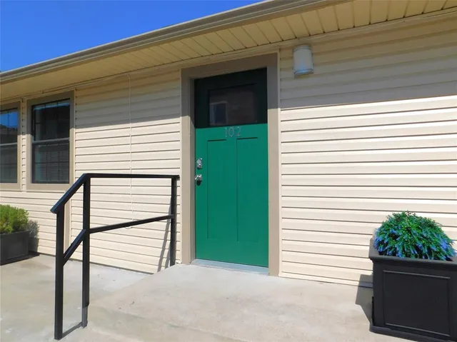 a view of porch with seating space