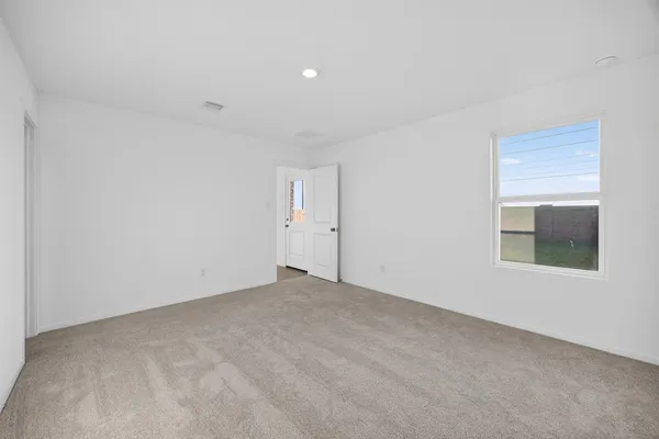 an empty room with a window