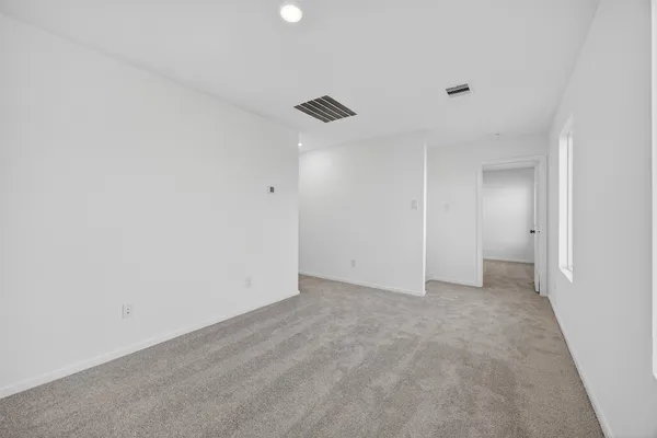 an empty room with a window