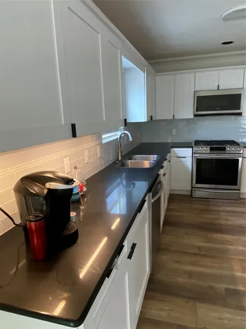 a view of a kitchen counter space