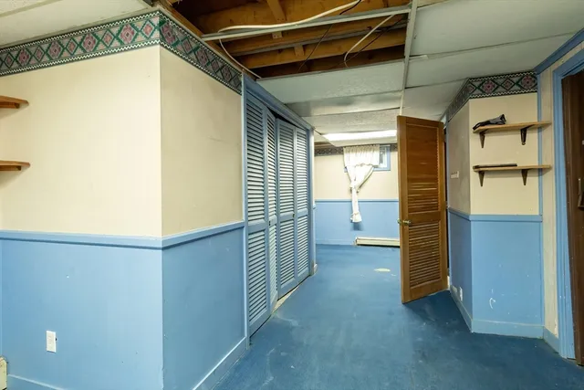 a view of hallway with stairs