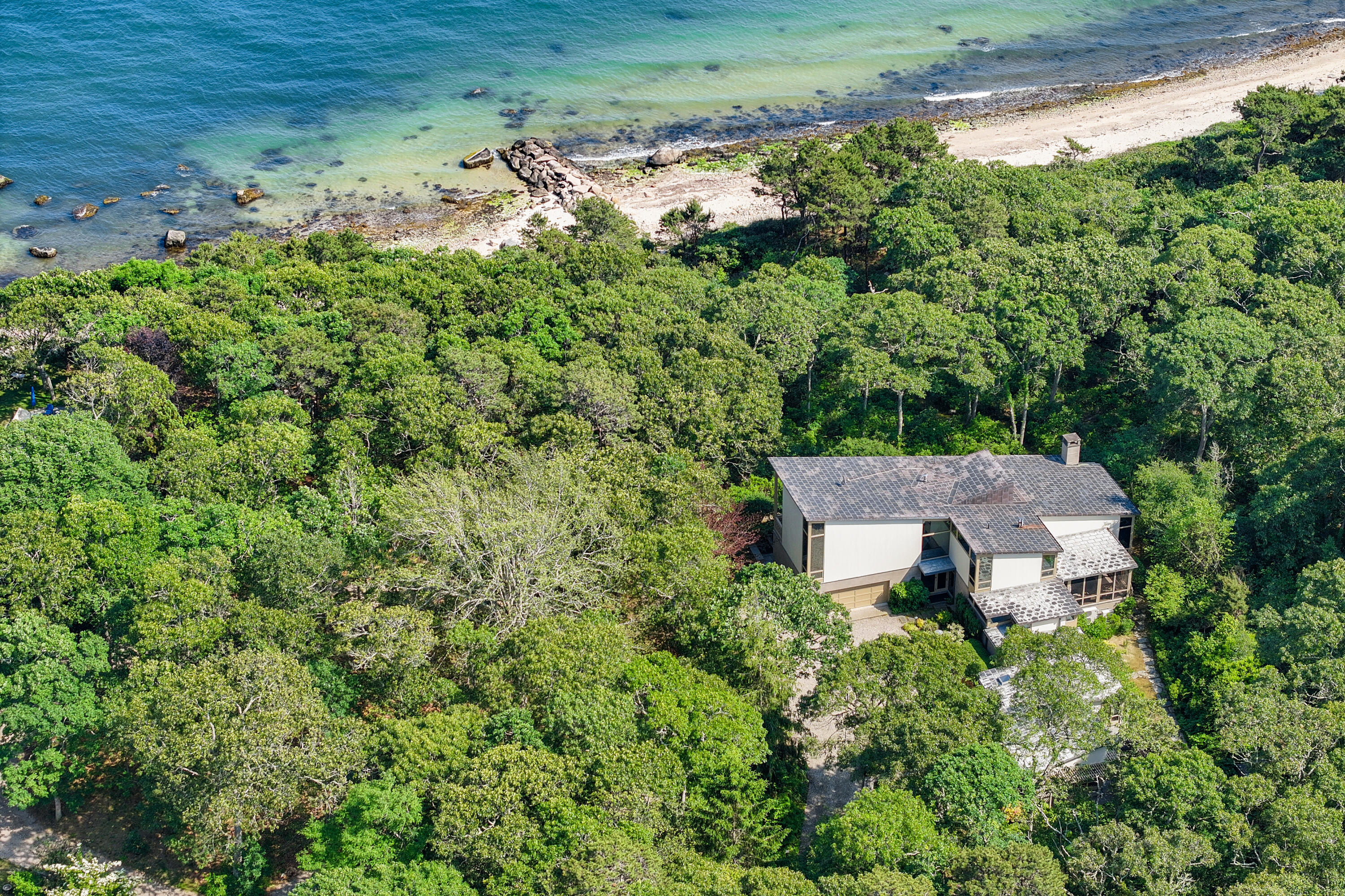 77 Fay Road Falmouth, MA 02543 - Photo 1 of 53 an aerial view of a house with a yard