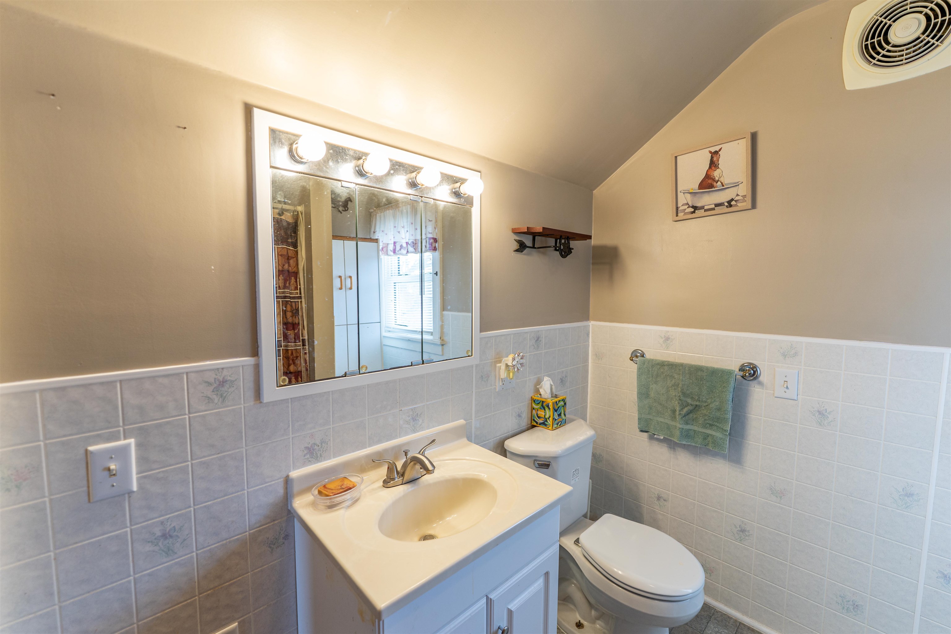 7965 North Adeline Road Leaf River, IL 61047 - Photo 34 of 90 a bathroom with a sink mirror vanity and toilet