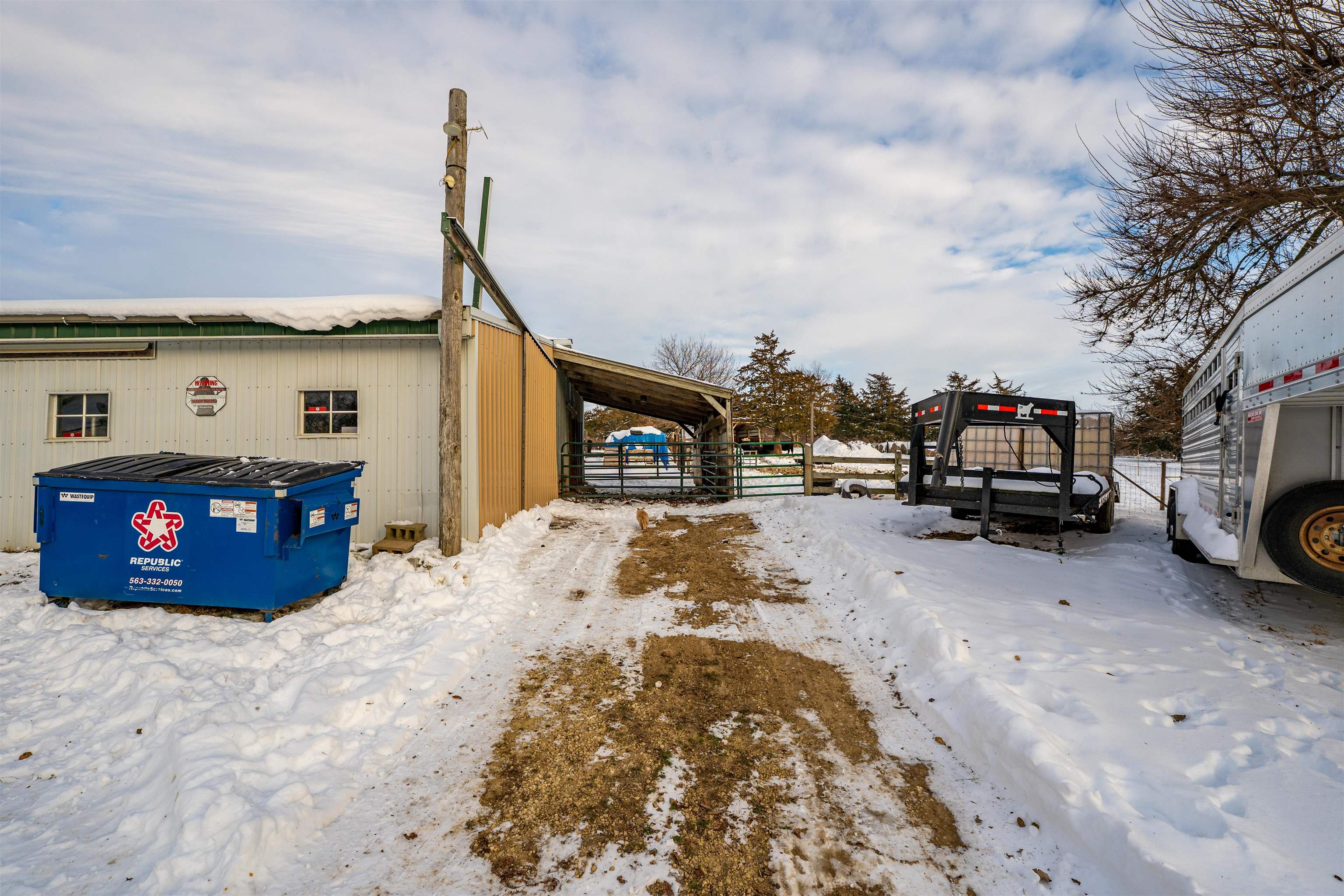 7965 North Adeline Road Leaf River, IL 61047 - Photo 56 of 90 a view of a car park in front of house