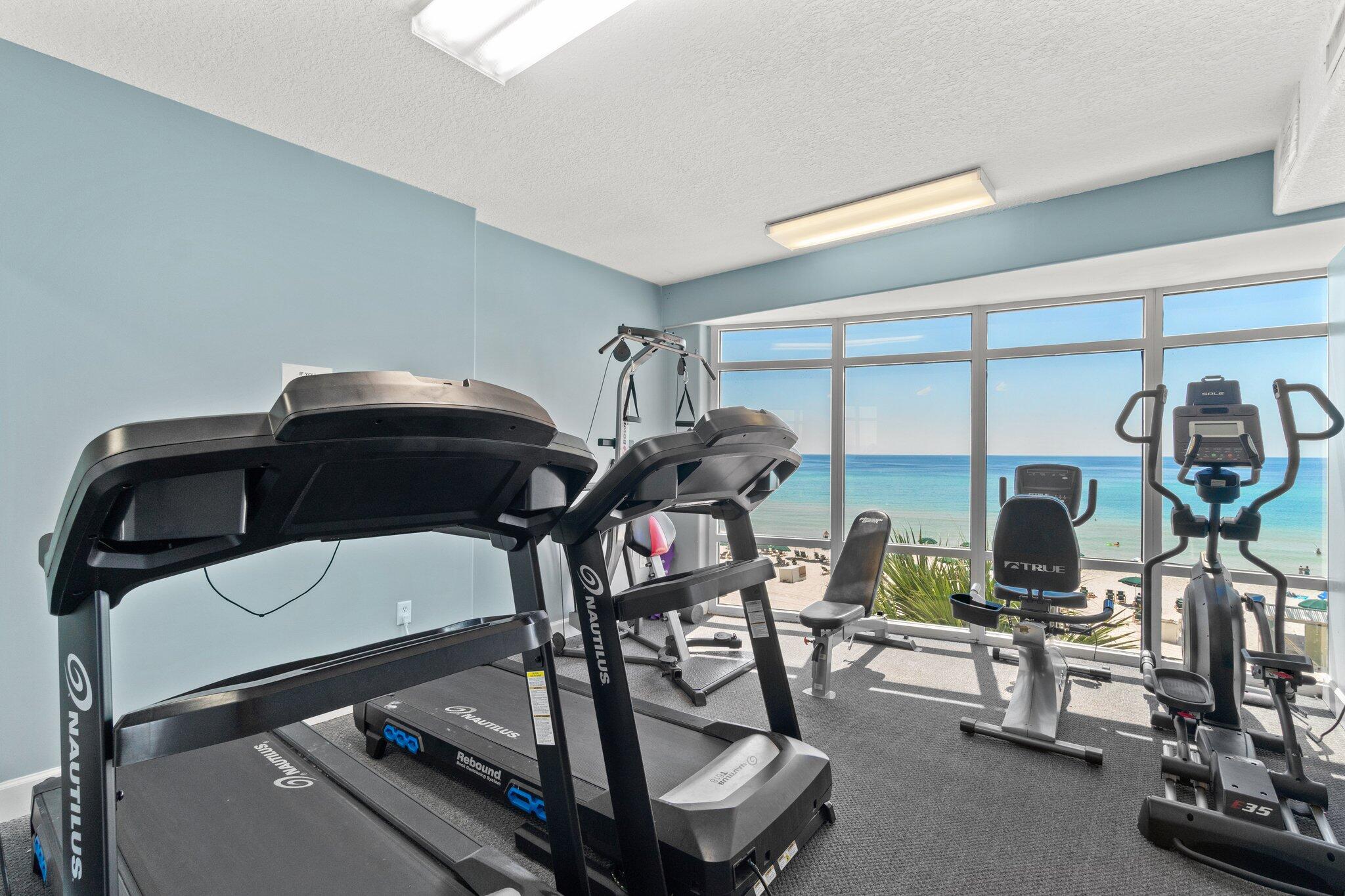 17545 Front Beach Road, Unit 2103 Panama City Beach, FL 32413 - Photo 32 of 56 a view of a room with gym equipment