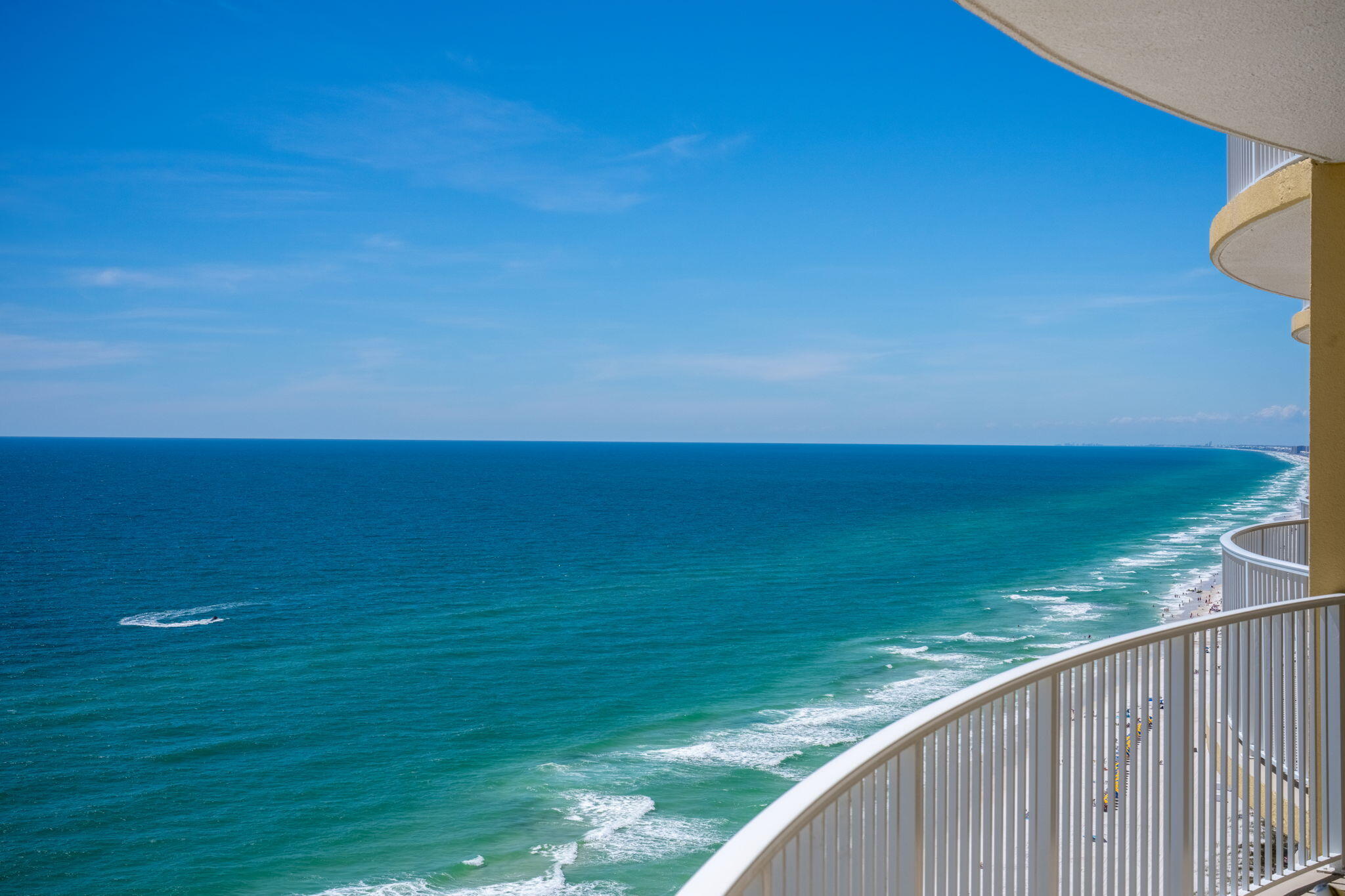 17545 Front Beach Road, Unit 2103 Panama City Beach, FL 32413 - Photo 6 of 56 a view of an ocean from a balcony