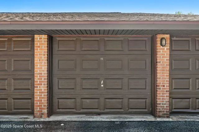 a view of wooden door
