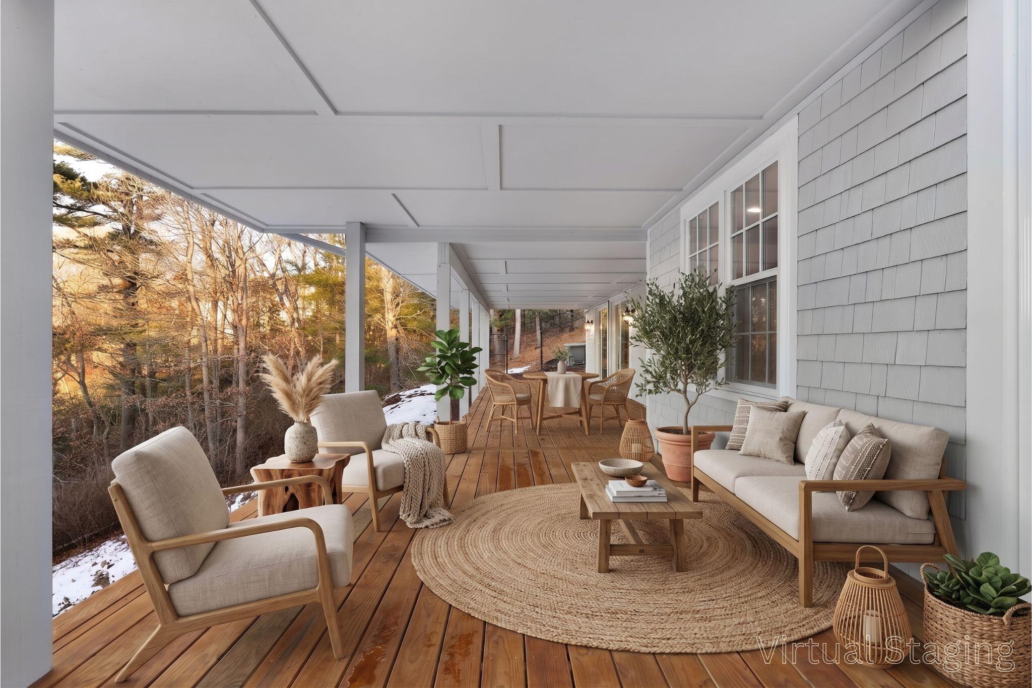 162 Main Street Osterville, MA 02655 - Photo 12 of 47 a living room with patio furniture and a potted plant