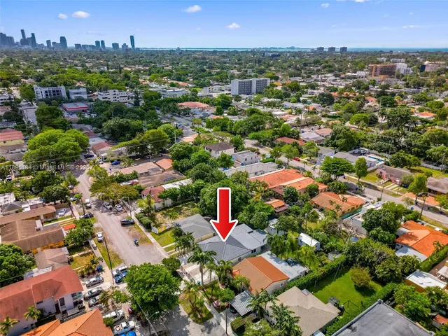 an aerial view of a city