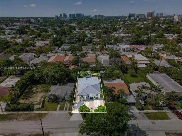 an aerial view of multiple house
