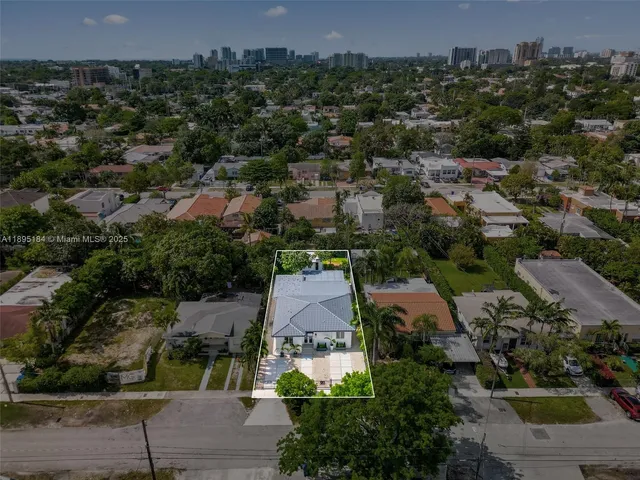 an aerial view of multiple house