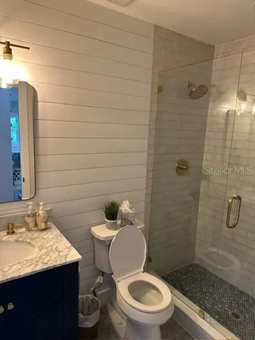 a view of a fireplace in a room