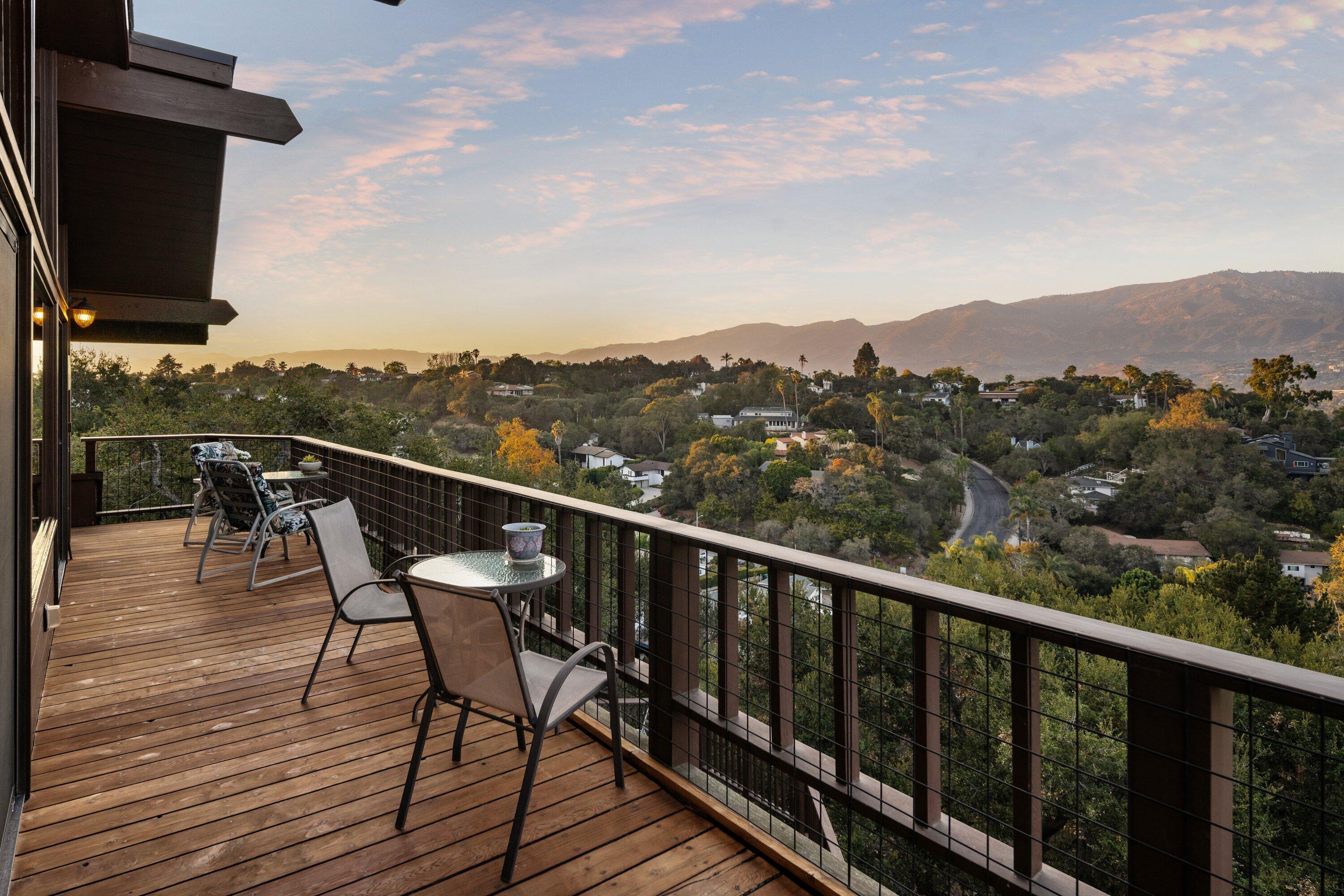 1401 La Cima Road Santa Barbara, CA 93101 - Photo 11 of 56 View from Living Room Deck