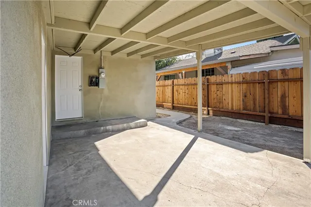 a backyard of a house