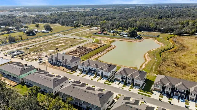 an aerial view of multiple house