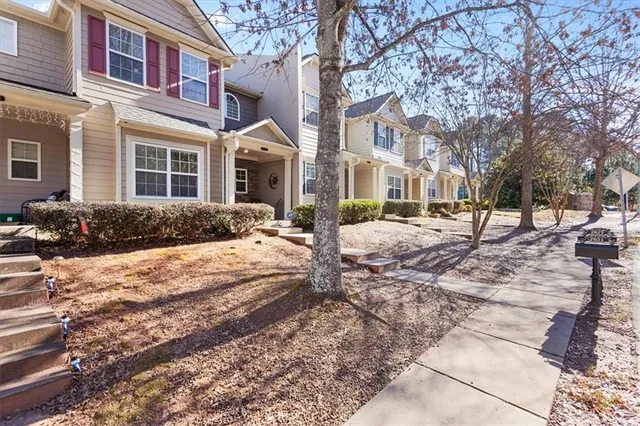 a front view of a building