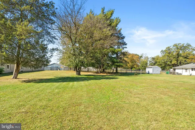 a view of a house with a yard and a large tree