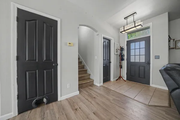 wooden floor and windows in a room