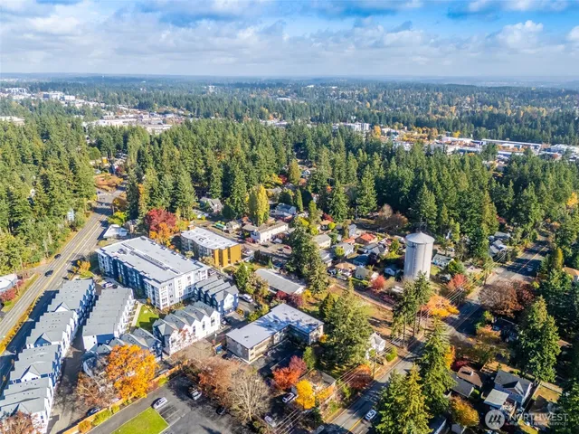 an aerial view of multiple house