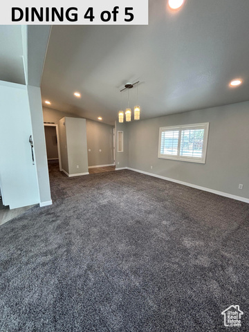 335 Memorial Park Road Henefer, UT 84033 - Photo 6 of 51 Empty room featuring recessed lighting and dark carpet