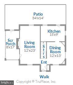 802 Hatherleigh Road Baltimore, MD 21212 - Photo 36 of 39 Main level floor plan