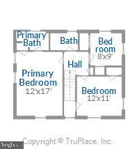 802 Hatherleigh Road Baltimore, MD 21212 - Photo 37 of 39 Upper level floor plan