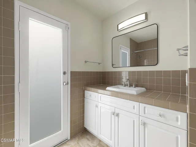 a view of a terrace with a yard