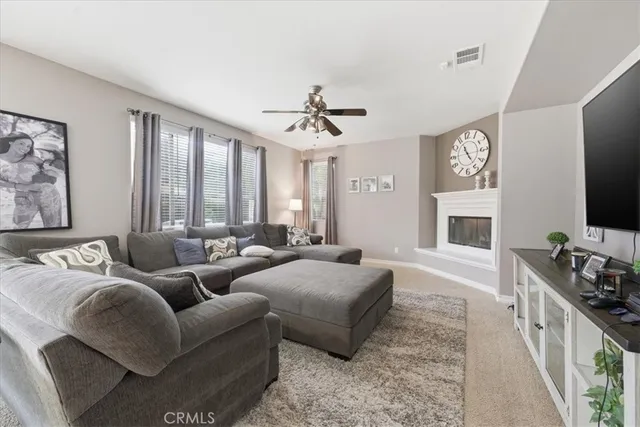a living room with furniture flat screen tv and a fireplace
