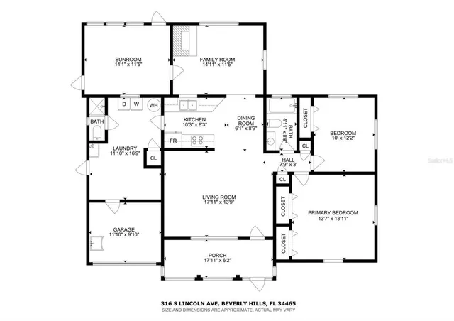 $199,000 | 316 South Lincoln Avenue, Beverly Hills, FL 34465
