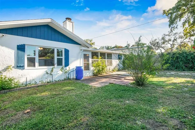 a backyard of a house