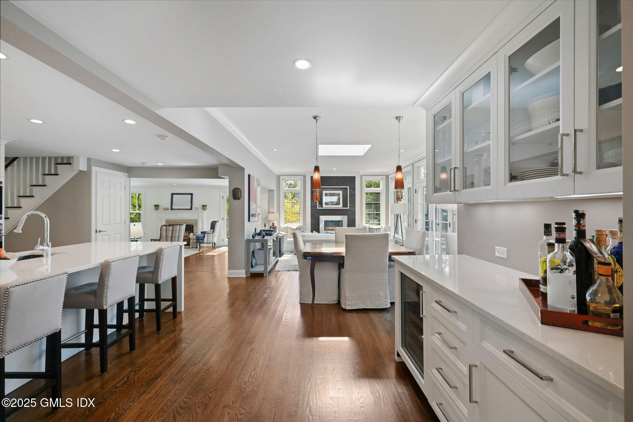 37 Ridgeview Avenue Greenwich, CT 06830 - Photo 24 of 49 a large white kitchen with lots of counter space and stainless steel appliances