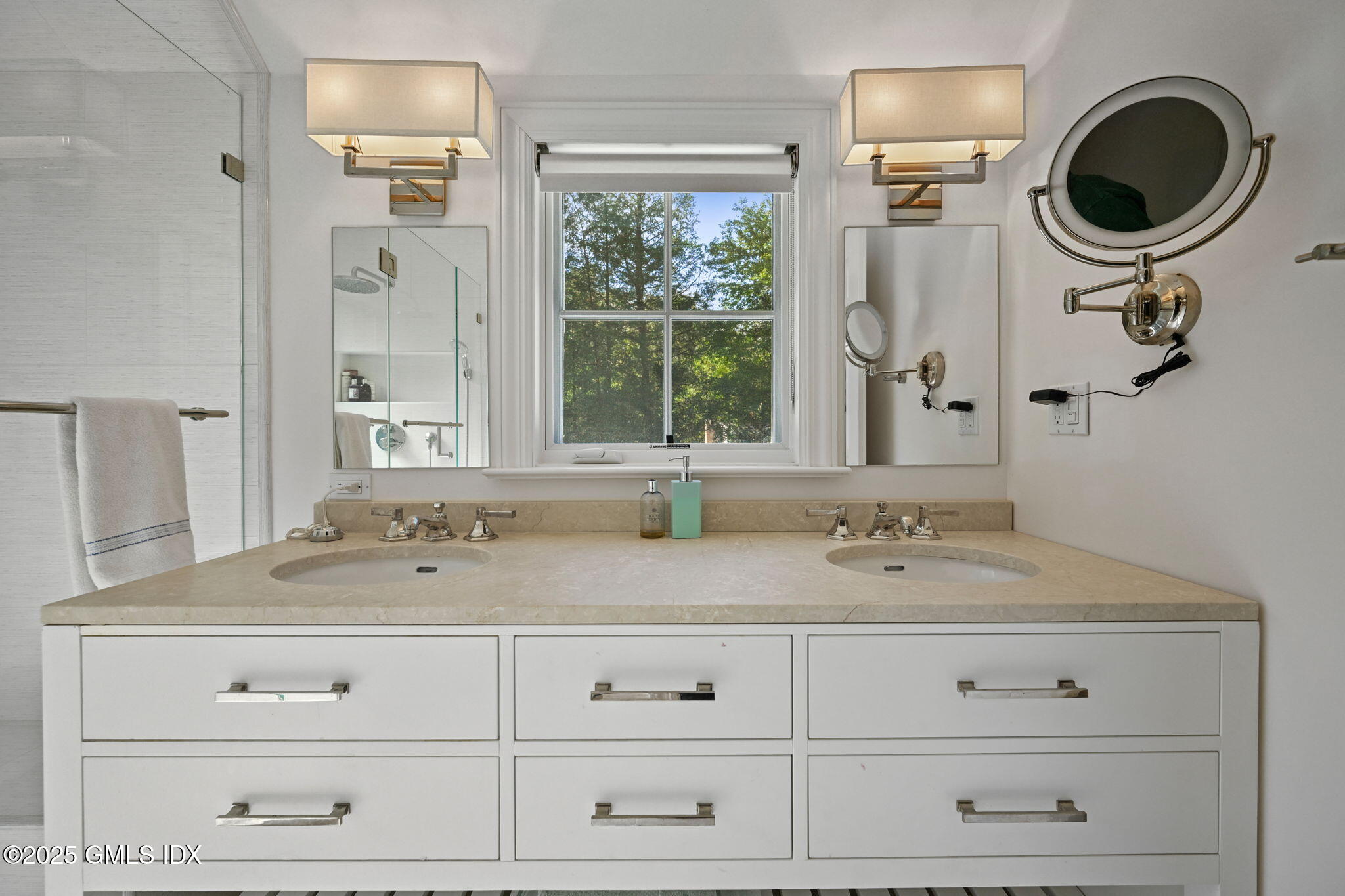 37 Ridgeview Avenue Greenwich, CT 06830 - Photo 33 of 49 a bathroom with a sink and a mirror