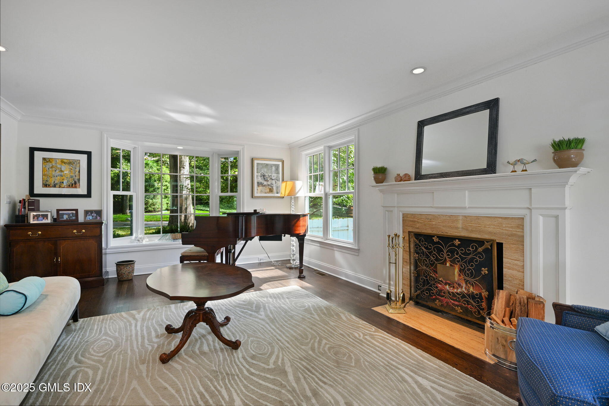 37 Ridgeview Avenue Greenwich, CT 06830 - Photo 10 of 49 a living room with furniture and a fireplace
