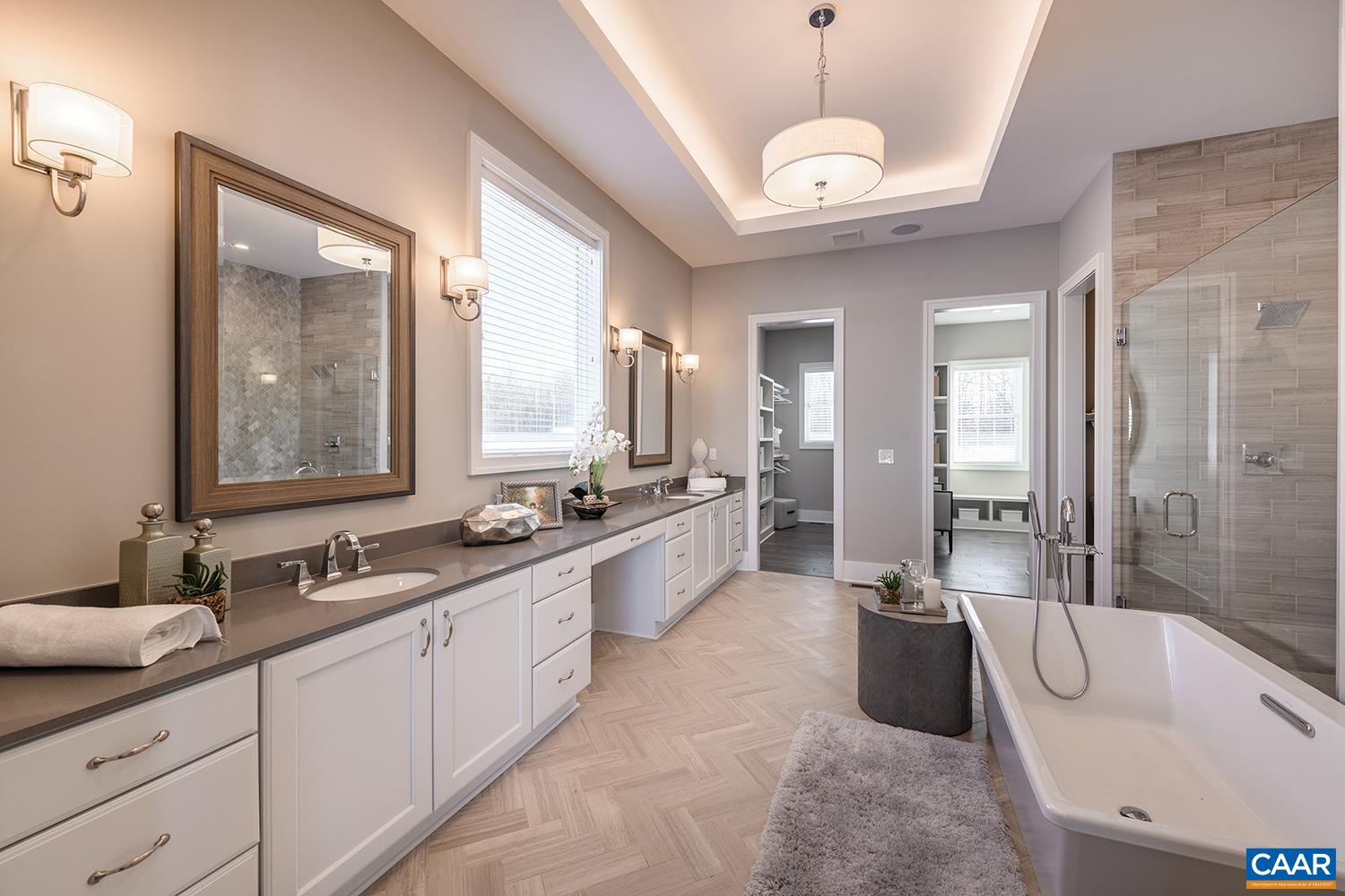 18 Grange Cmns Ridge, Unit 18 Gladstone, VA 24553 - Photo 2 of 17 a large bathroom with a double vanity sink a mirror and a bathtub
