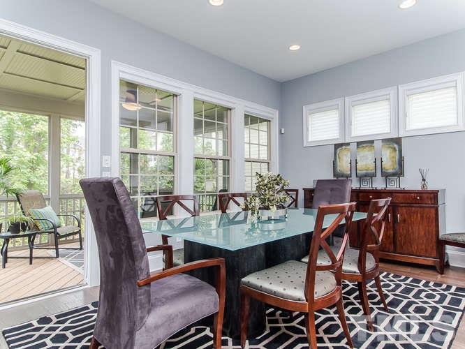 3619 Rolston Drive Raleigh, NC 27609 - Photo 7 of 24 This breakfast room insures great views of the screened porch and rear landscaped yard. It is placed where it makes the perfect buffet station for informal cook-outs.