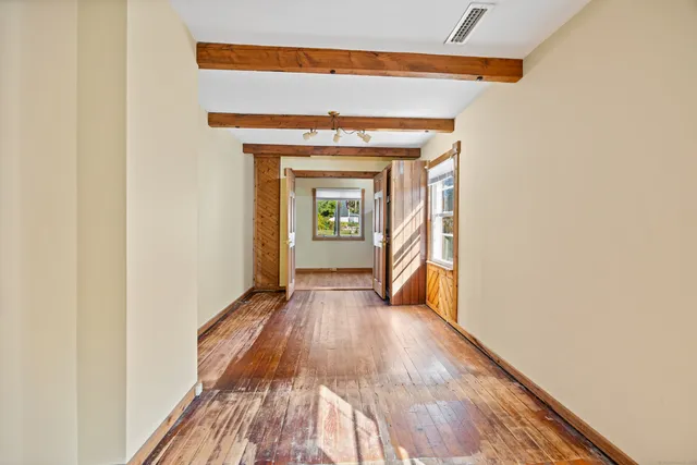 a view of porch with seating area