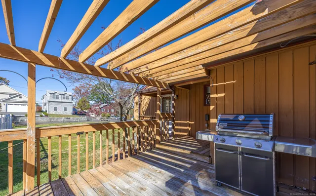 a view of a backyard with a garden and plants
